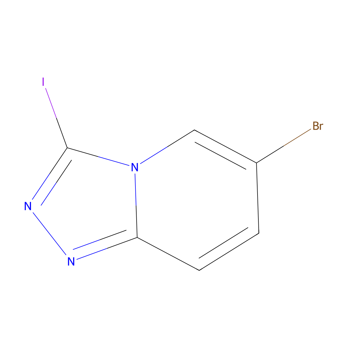 6-Bromo-3-iodo-[1,2,4]triazolo[4,3-a]pyridine molecular structure, CAS 1823893-12-4