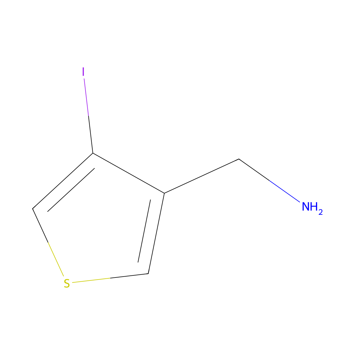(4-Iodothiophen-3-yl)methanamine molecular structure, CAS 1823894-13-8