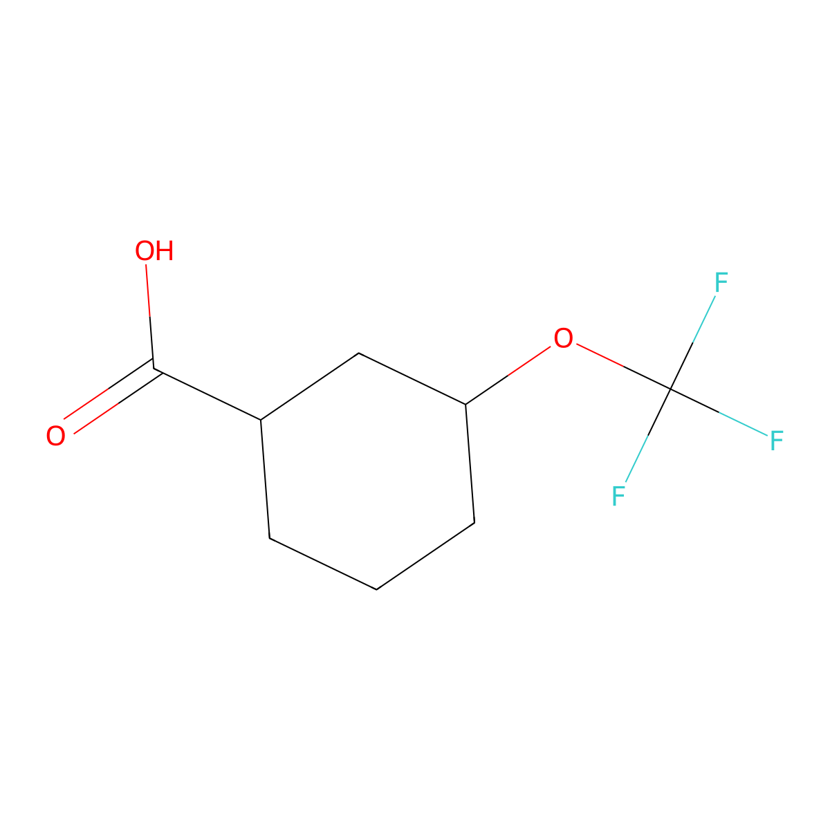 3-(Trifluoromethoxy)cyclohexane-1-carboxylic acid molecular structure, CAS 1823895-51-7