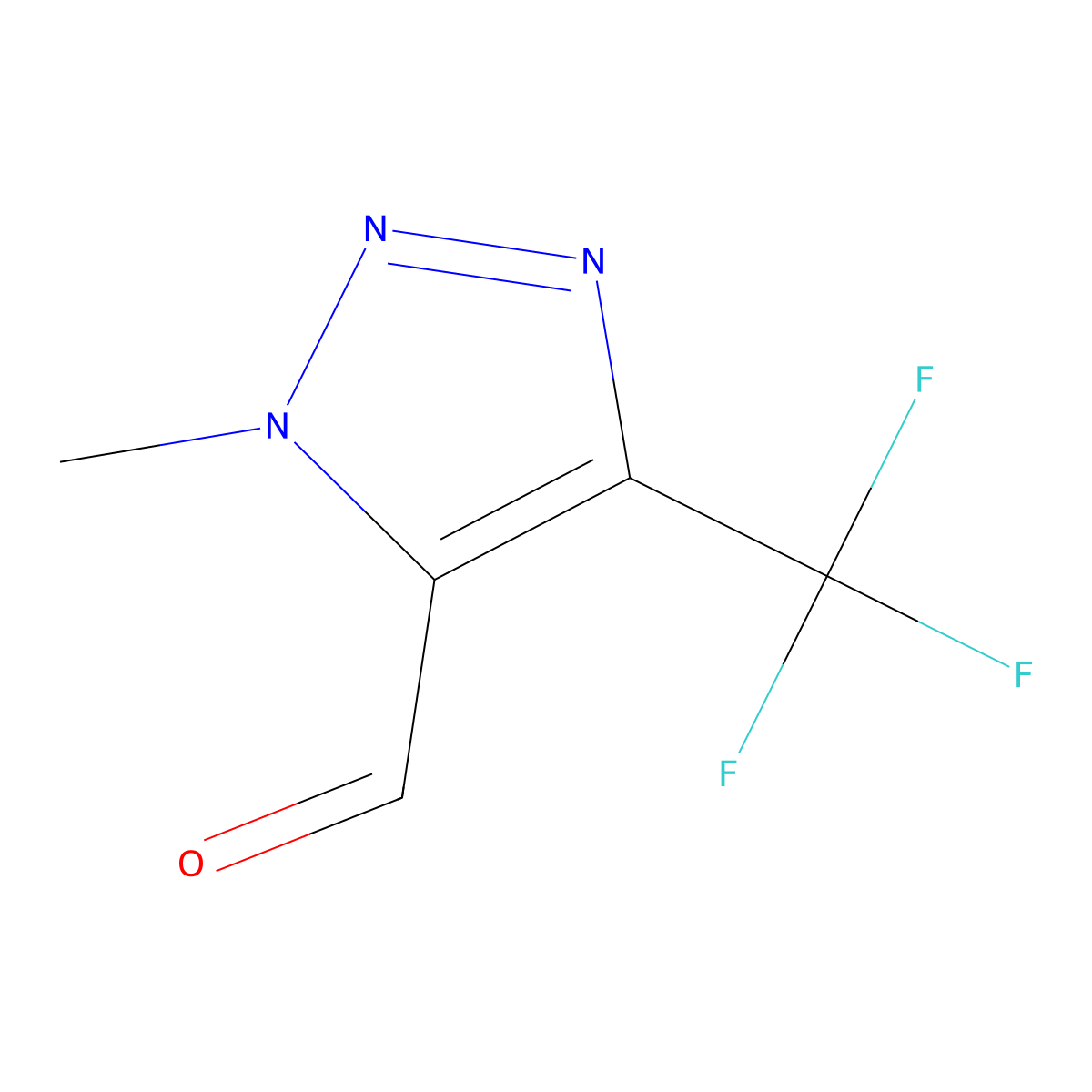 1-Methyl-4-(trifluoromethyl)-1H-1,2,3-triazole-5-carbaldehyde molecular structure, CAS 1823895-62-0