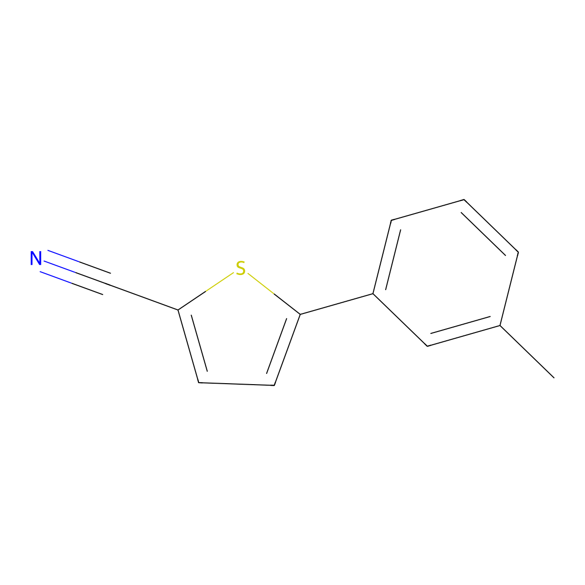 5-(3-Methylphenyl)-2-thiophenecarbonitrile molecular structure, CAS 1823895-97-1