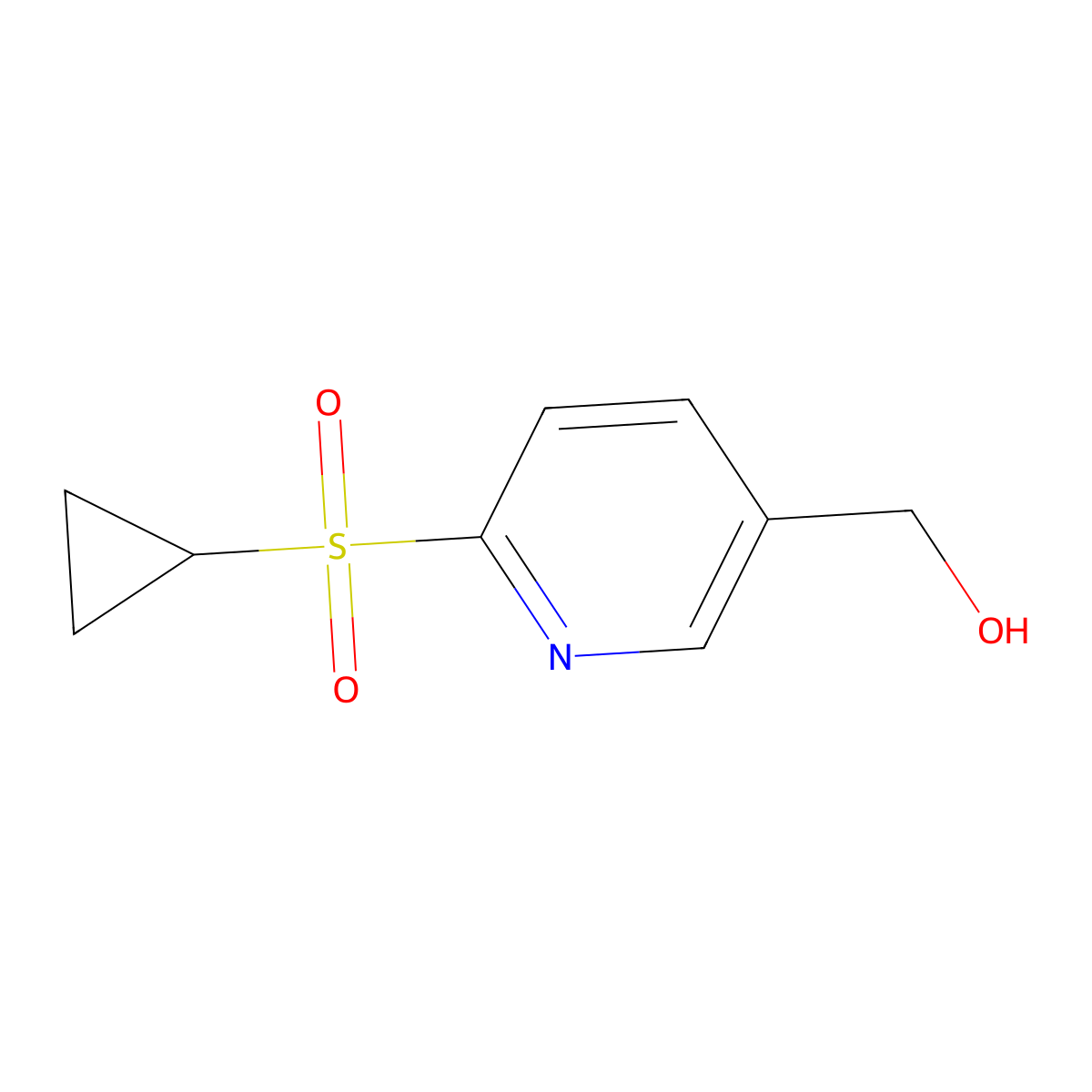 (6-Cyclopropanesulfonyl-pyridin-3-yl)-methanol molecular structure, CAS 1823896-34-9