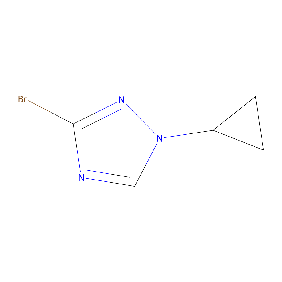 3-Bromo-1-cyclopropyl-1H-1,2,4-triazole molecular structure, CAS 1823896-76-9