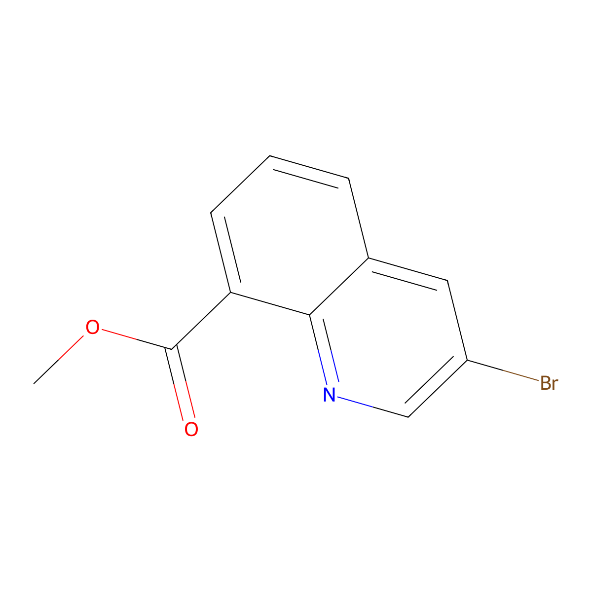 Methyl 3-bromoquinoline-8-carboxylate molecular structure, CAS 1823896-96-3