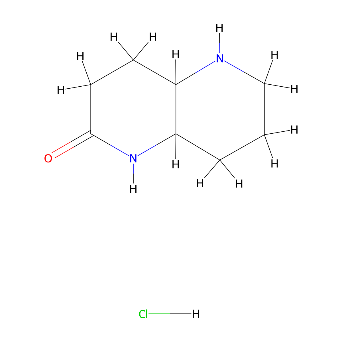Octahydro-1,5-naphthyridin-2(1H)-one hydrochloride molecular structure, CAS 1823898-41-4