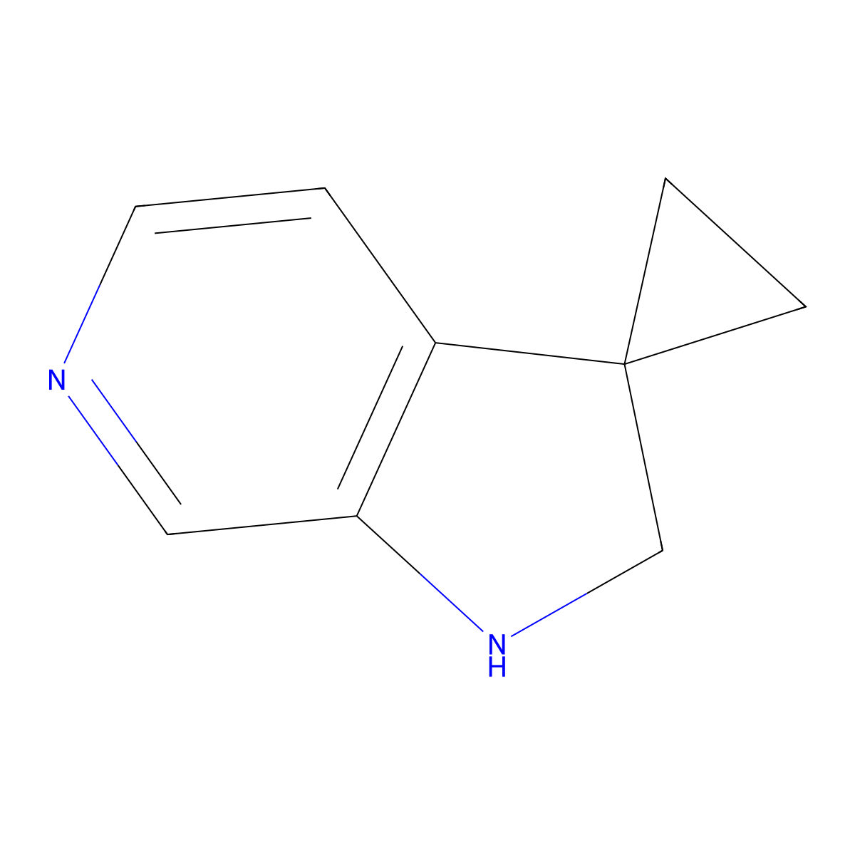 1',2'-Dihydrospiro[cyclopropane-1,3'-pyrrolo[2,3-C]pyridine] molecular structure, CAS 1823898-48-1