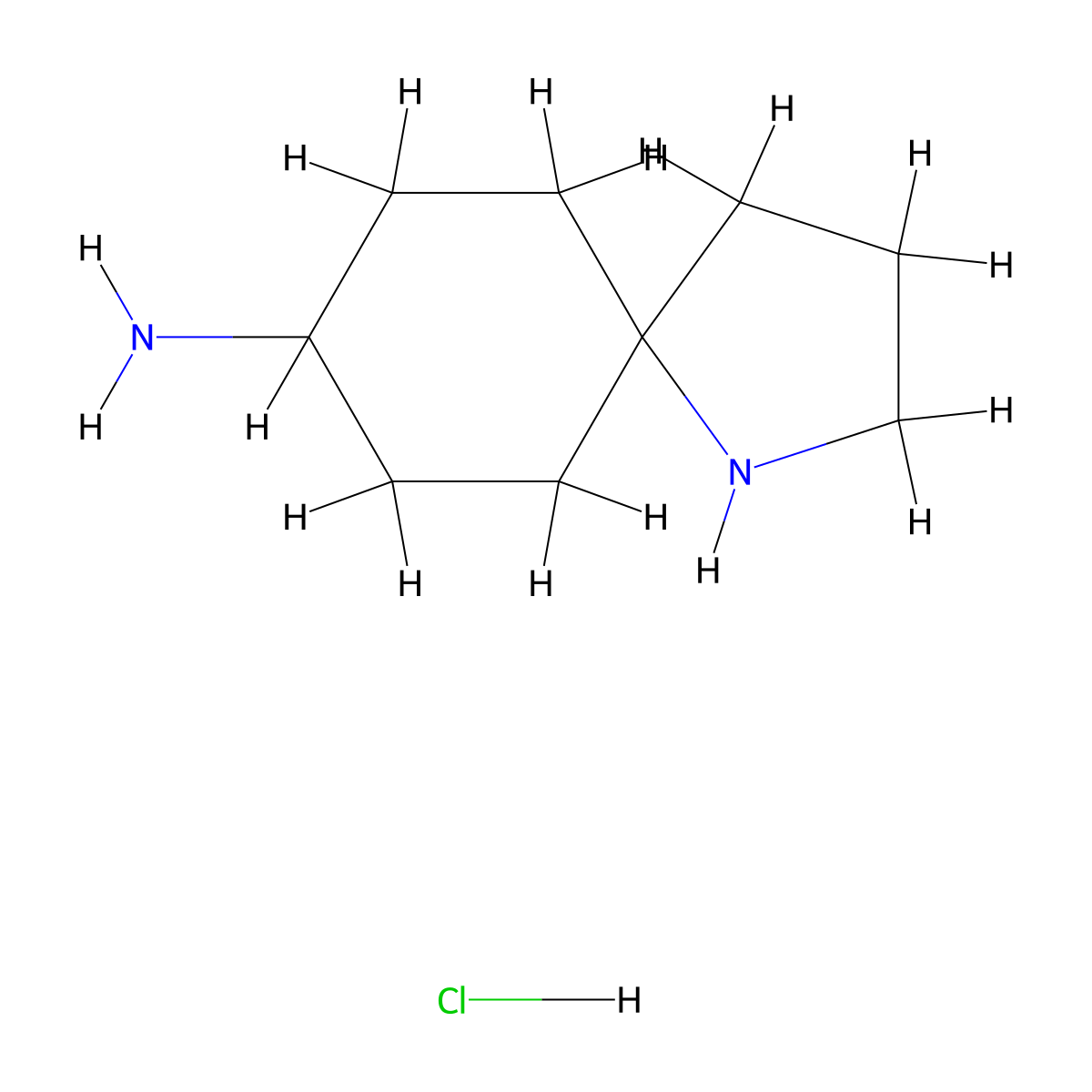 1-Azaspiro[4.5]decan-8-amine hydrochloride molecular structure, CAS 1823898-56-1