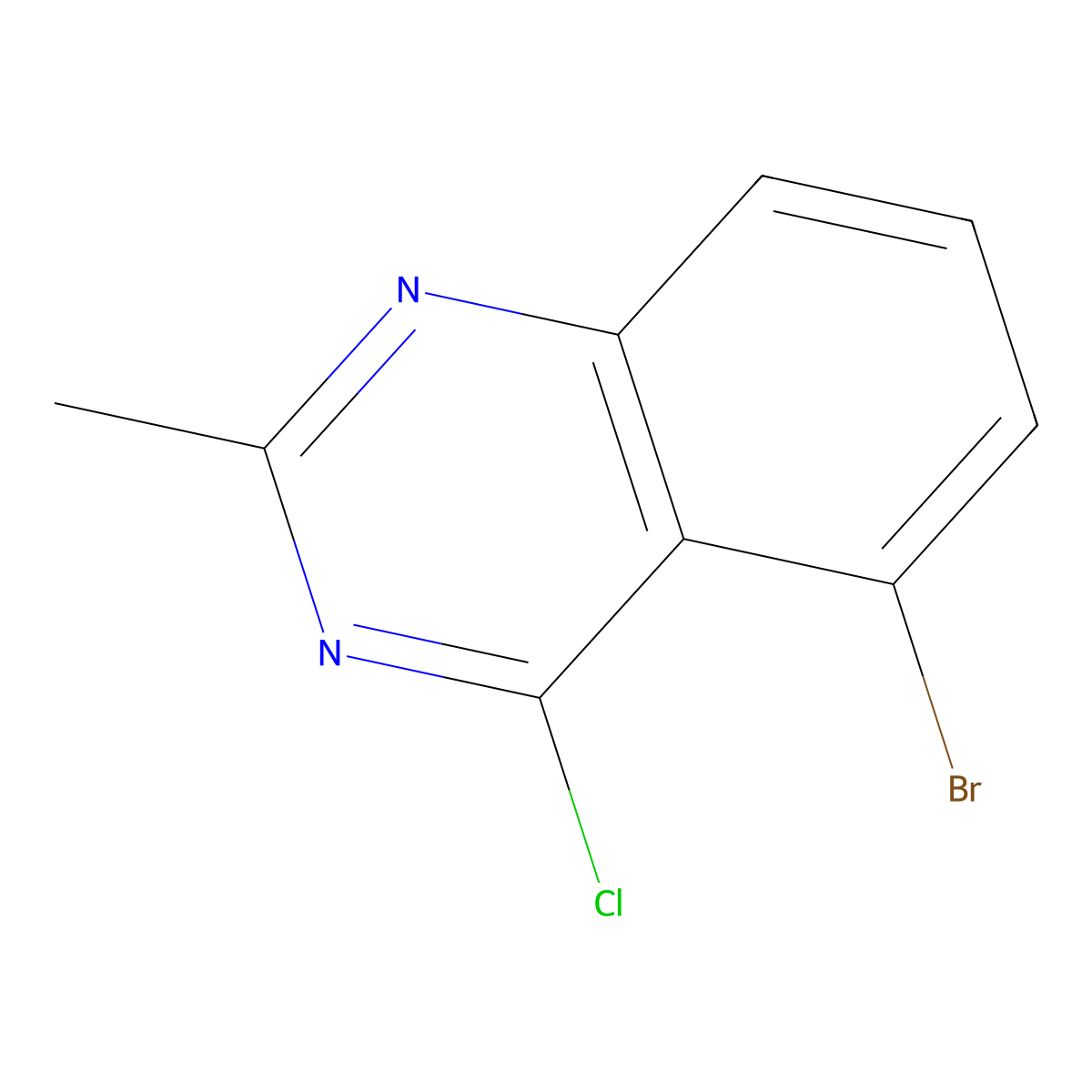 5-Bromo-4-chloro-2-methylquinazoline molecular structure, CAS 1823899-28-0