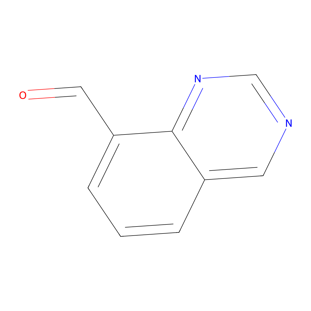 Quinazoline-8-carbaldehyde molecular structure, CAS 1823899-37-1