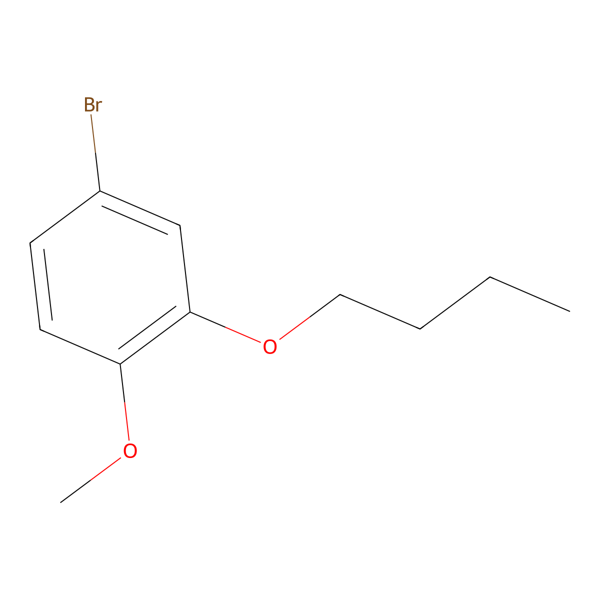 1-Bromo-3-n-butyloxy-4-methoxybenzene molecular structure, CAS 1823899-42-8