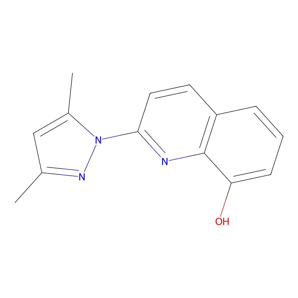 2-(3,5-Dimethyl-1H-Pyrazol-1-Yl)Quinolin-8-Ol molecular structure, CAS 18239-59-3