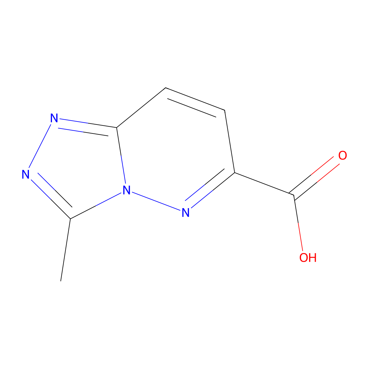 3-Methyl-[1,2,4]triazolo[4,3-b]pyridazine-6-carboxylic acid molecular structure, CAS 1823900-52-2