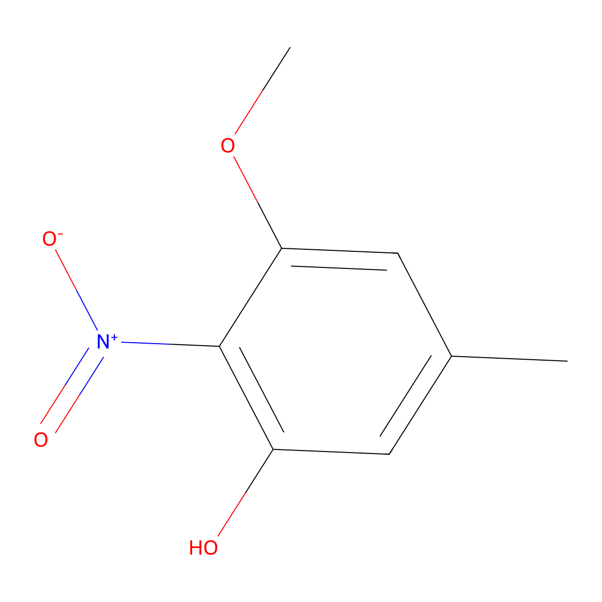 3-Methoxy-5-methyl-2-nitrophenol molecular structure, CAS 1823900-84-0