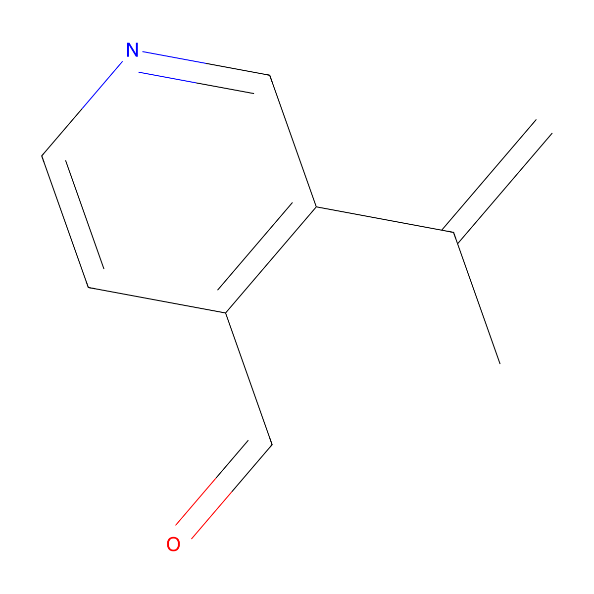 3-(Prop-1-en-2-yl)pyridine-4-carbaldehyde molecular structure, CAS 1823901-65-0