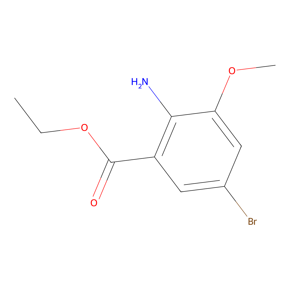 Ethyl 2-amino-5-bromo-3-methoxybenzoate molecular structure, CAS 1823901-89-8