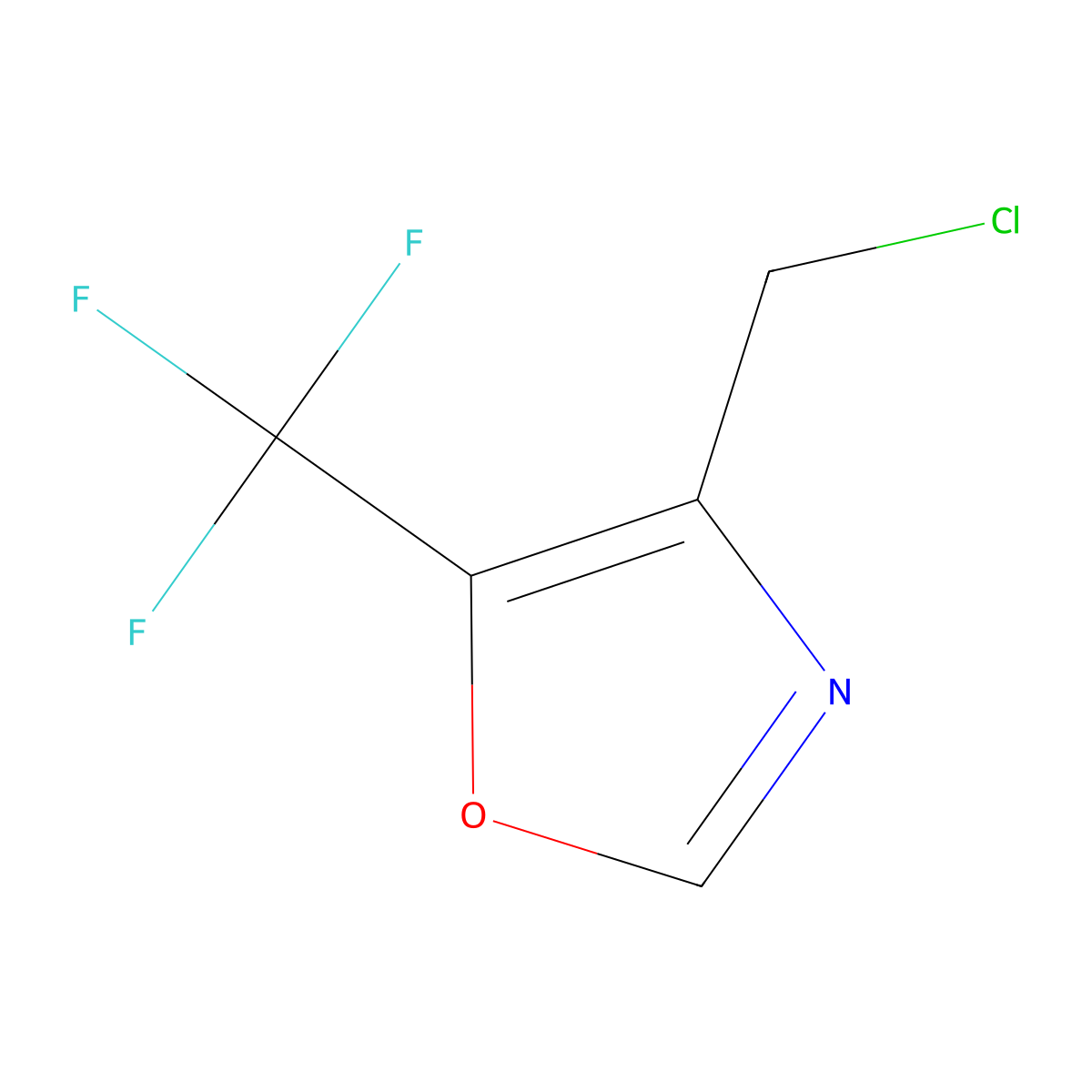 4-(Chloromethyl)-5-(trifluoromethyl)-1,3-oxazole molecular structure, CAS 1823901-92-3