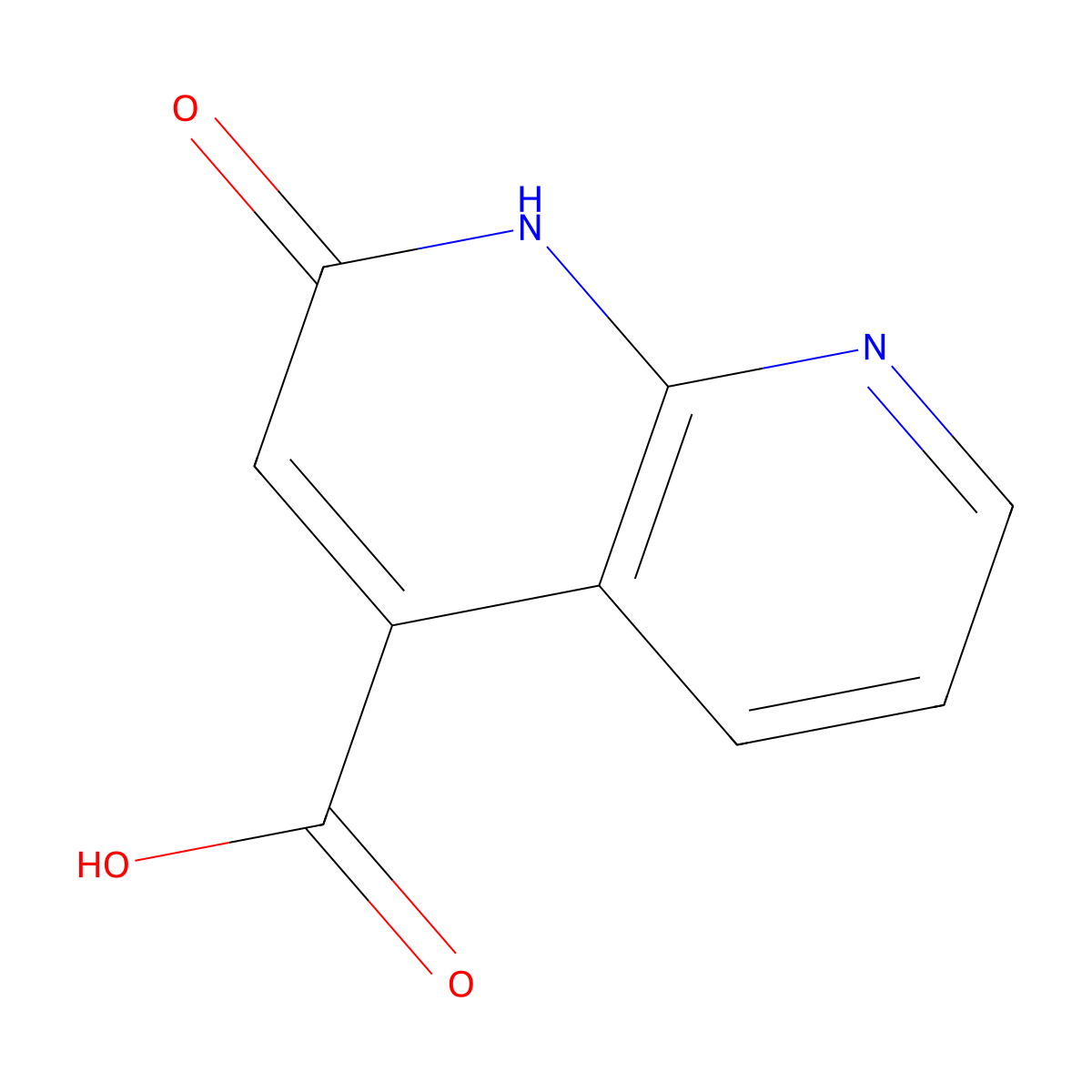 2-Hydroxy-1,8-naphthyridine-4-carboxylic acid molecular structure, CAS 1823901-95-6