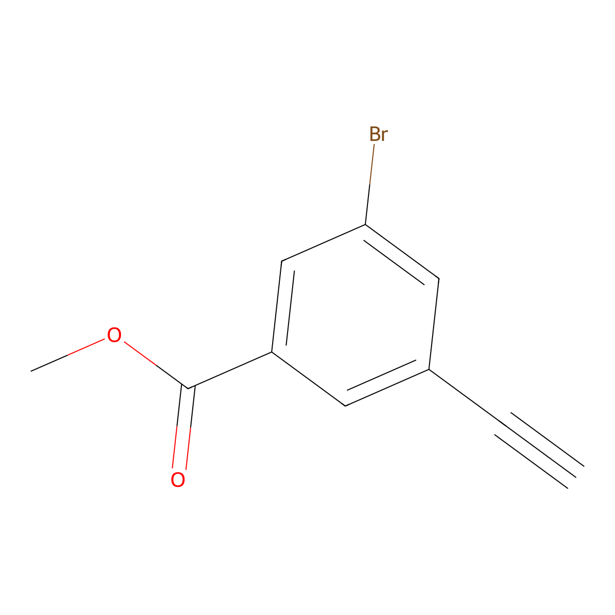 Methyl 3-bromo-5-ethynylbenzoate molecular structure, CAS 1823902-44-8