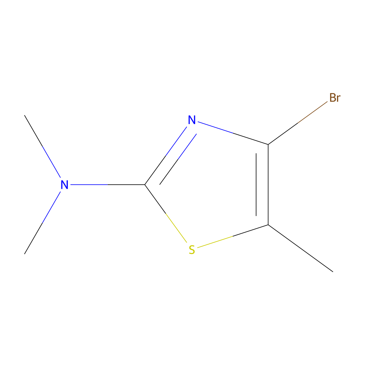 4-Bromo-N,N,5-trimethylthiazol-2-amine molecular structure, CAS 1823902-52-8