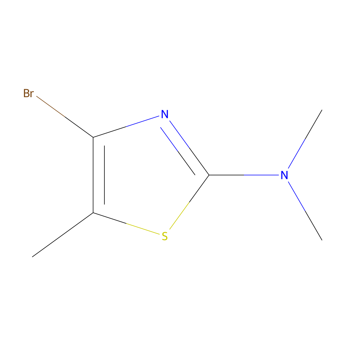 4-Bromo-N,N,5-trimethylthiazol-2-amine molecular structure, CAS 1823902-52-8