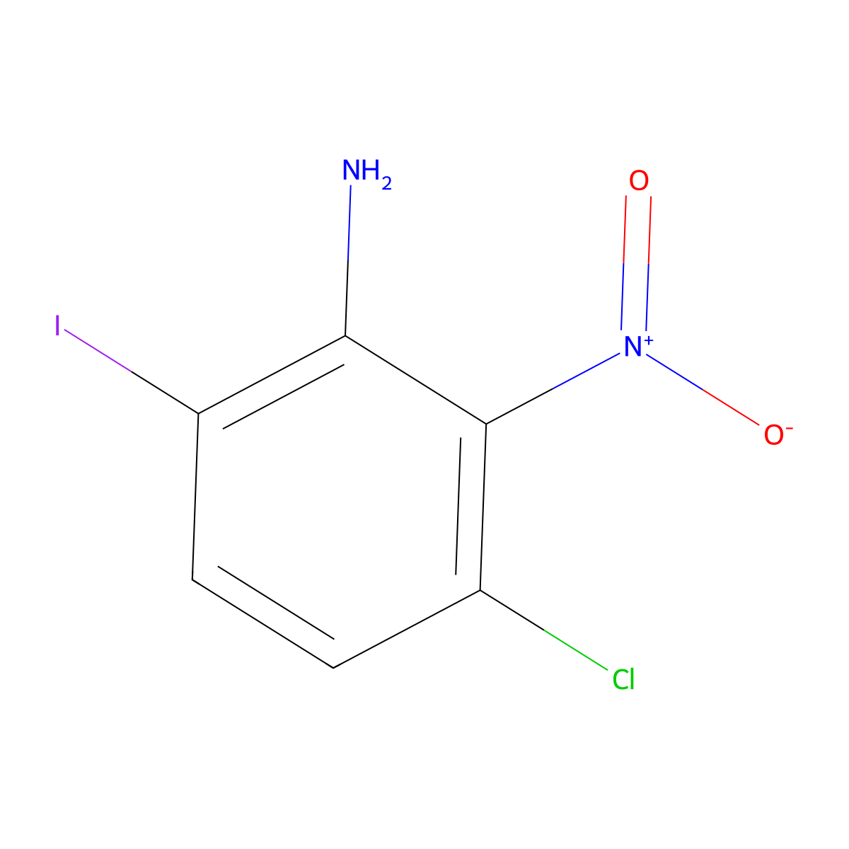 3-Chloro-6-iodo-2-nitroaniline molecular structure, CAS 1823902-61-9