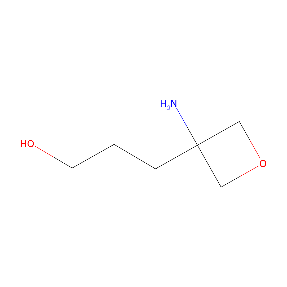 3-(3-Aminooxetan-3-yl)propan-1-ol molecular structure, CAS 1823902-86-8