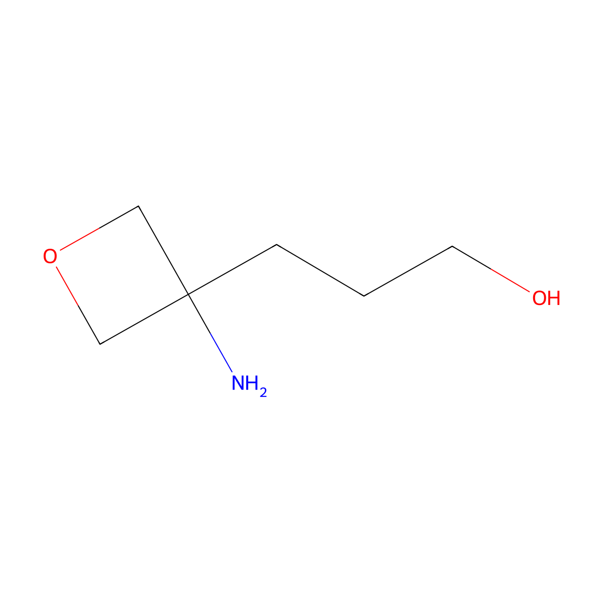 3-(3-Aminooxetan-3-yl)propan-1-ol molecular structure, CAS 1823902-86-8