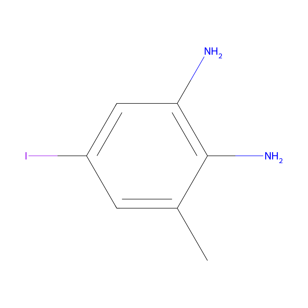 5-Iodo-3-methylbenzene-1,2-diamine molecular structure, CAS 1823903-01-0