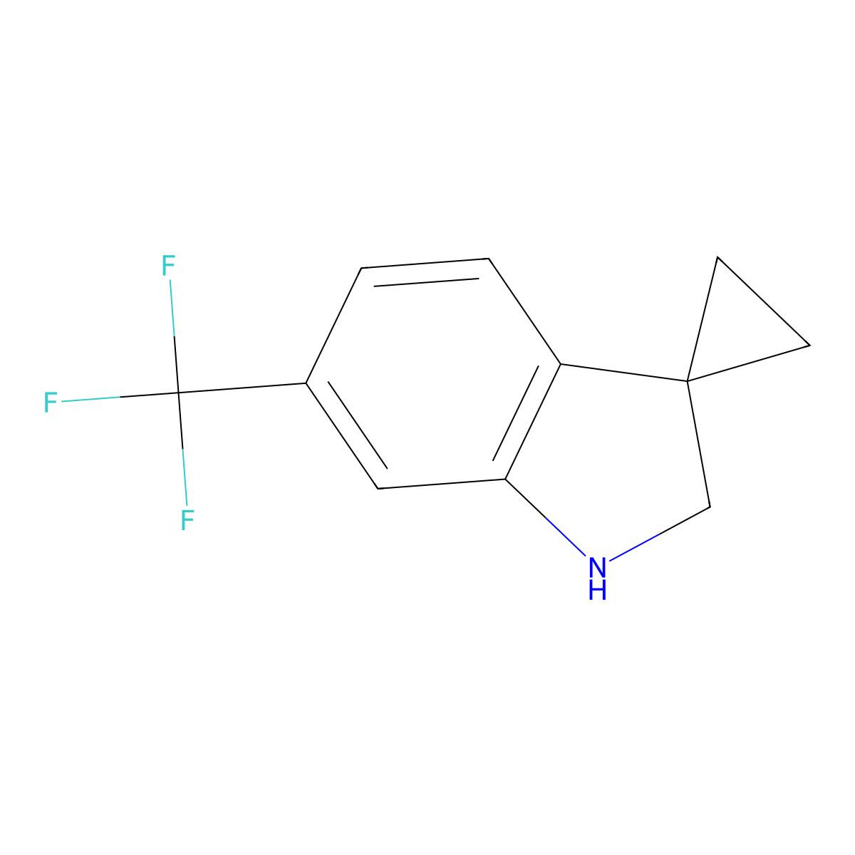 6'-(Trifluoromethyl)spiro[cyclopropane-1,3'-indoline] molecular structure, CAS 1823903-80-5
