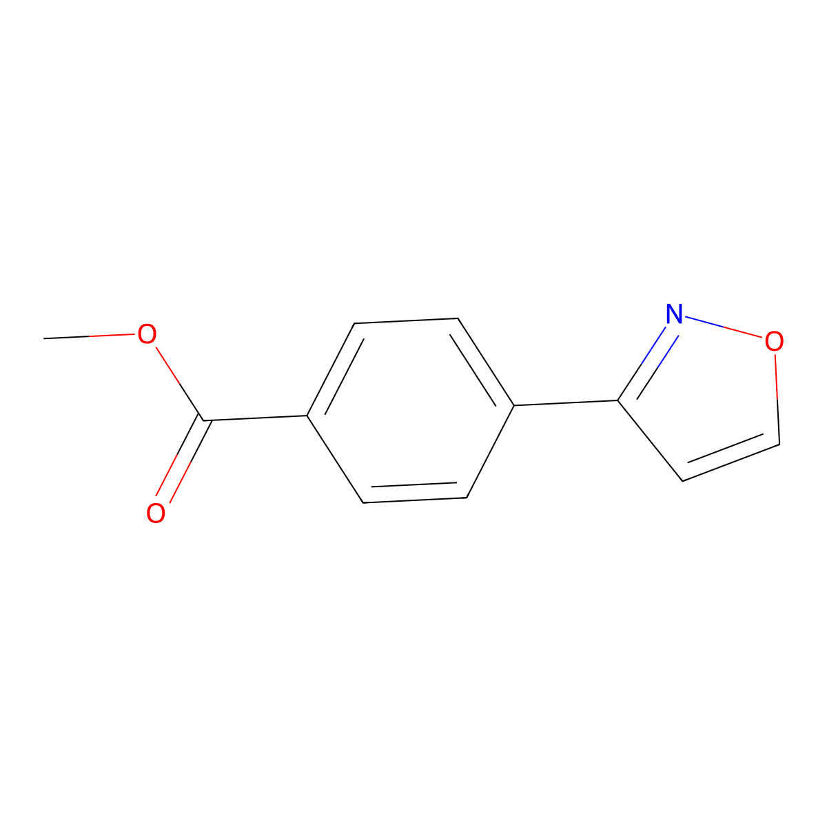 Methyl 4-(isoxazol-3-yl)benzoate molecular structure, CAS 1823904-36-4