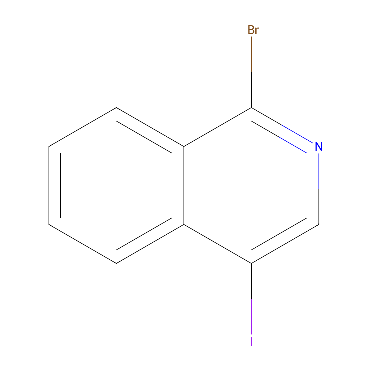 1-Bromo-4-iodoisoquinoline molecular structure, CAS 1823904-45-5