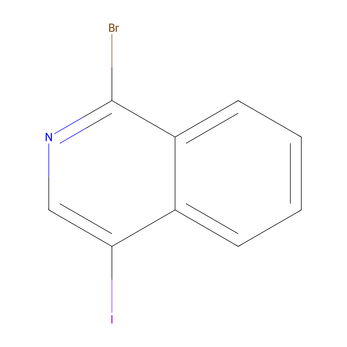 1-Bromo-4-iodoisoquinoline molecular structure, CAS 1823904-45-5