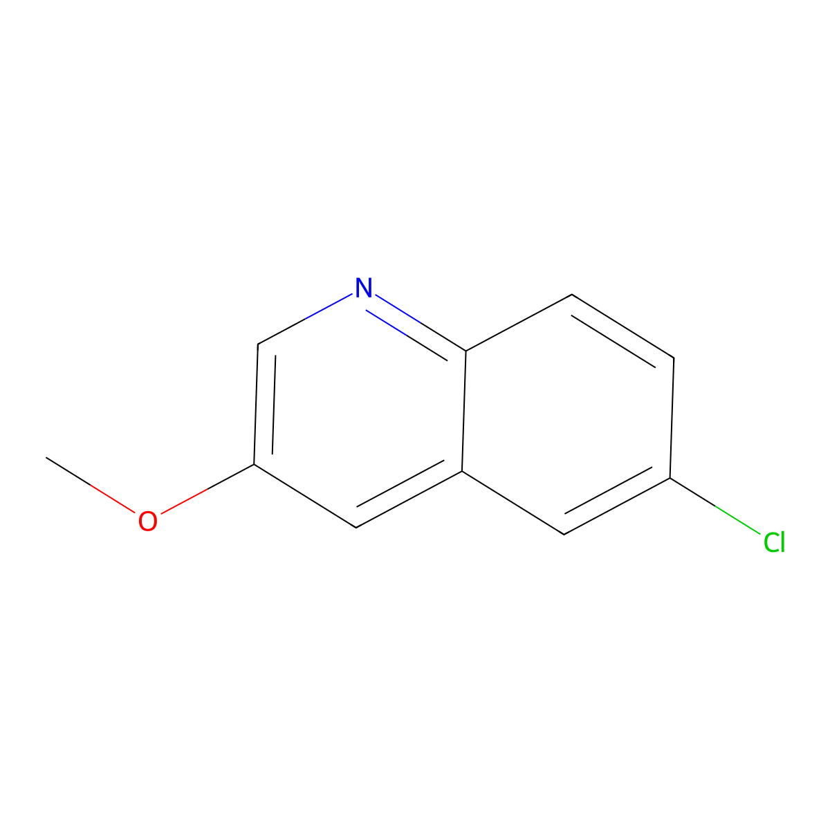 6-Chloro-3-methoxyquinoline molecular structure, CAS 1823904-55-7