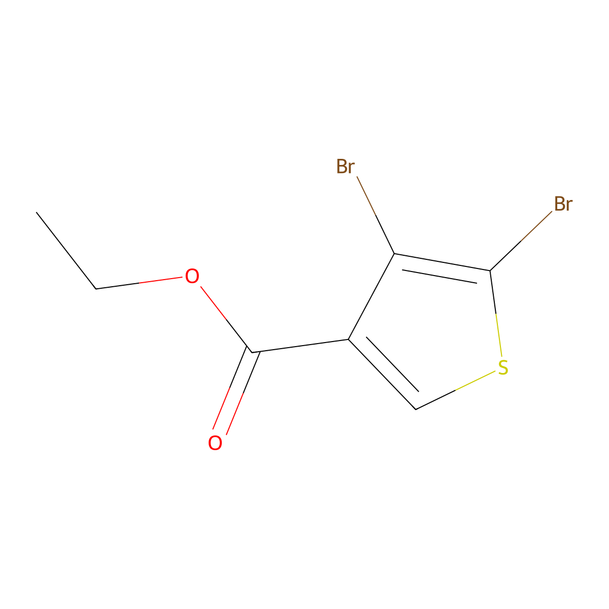 Ethyl 4,5-dibromothiophene-3-carboxylate molecular structure, CAS 1823905-03-8