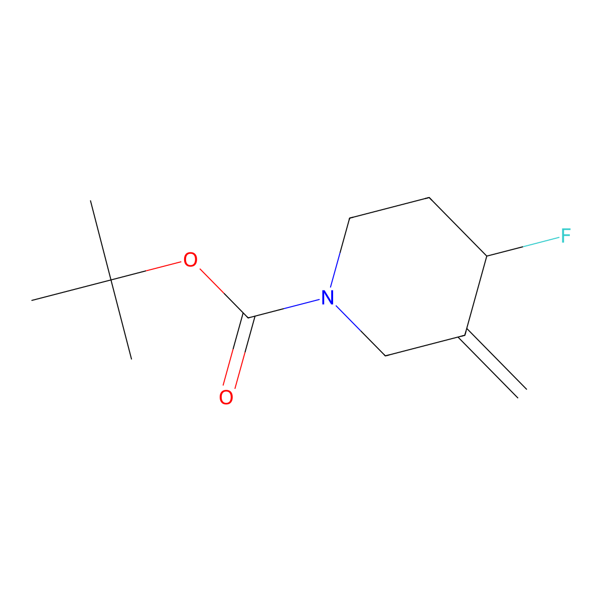 Tert-butyl 4-fluoro-3-methylenepiperidine-1-carboxylate molecular structure, CAS 1823905-84-5