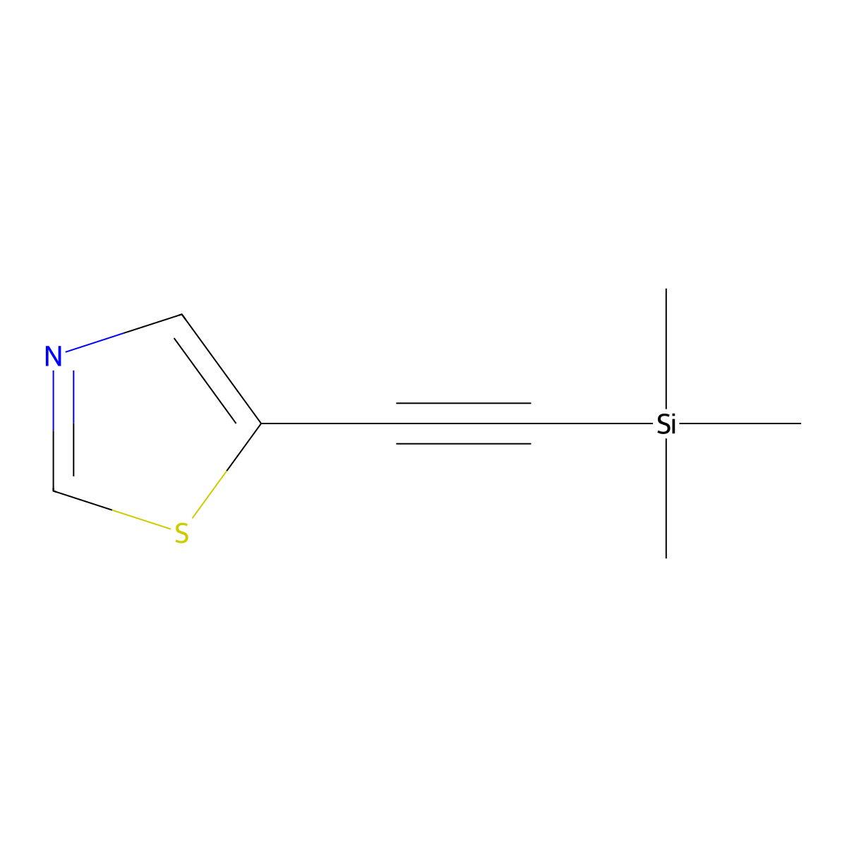 5-((Trimethylsilyl)ethynyl)thiazole molecular structure, CAS 1823907-89-6