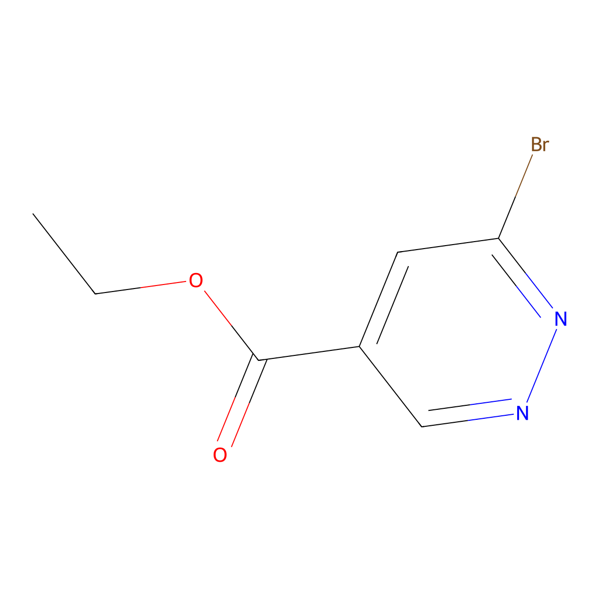 Ethyl 6-bromopyridazine-4-carboxylate molecular structure, CAS 1823907-96-5