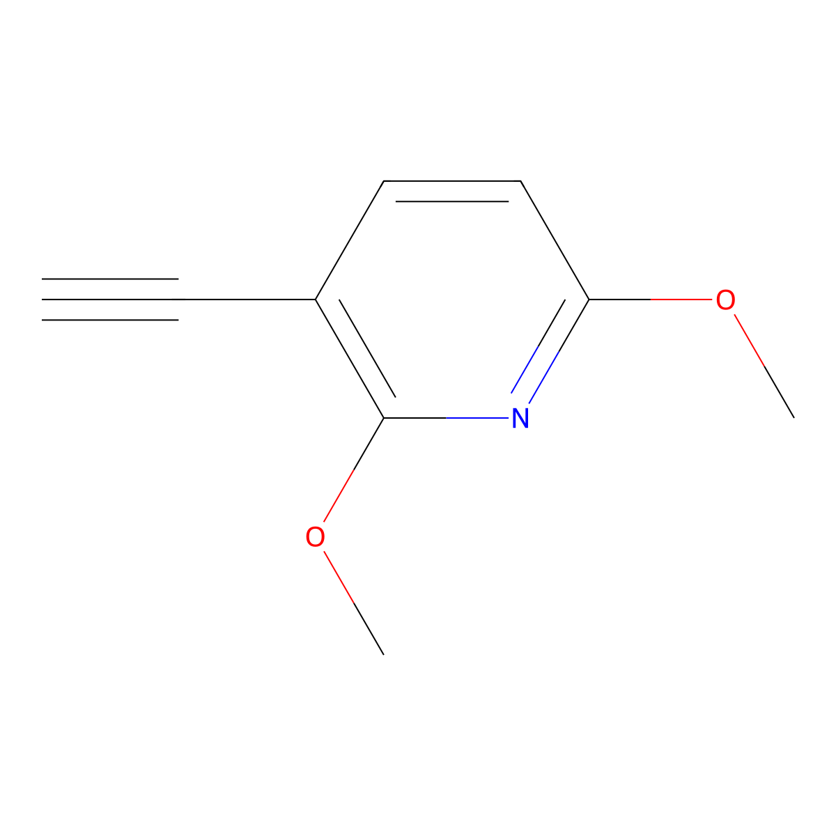 3-Ethynyl-2,6-dimethoxypyridine molecular structure, CAS 1823908-50-4