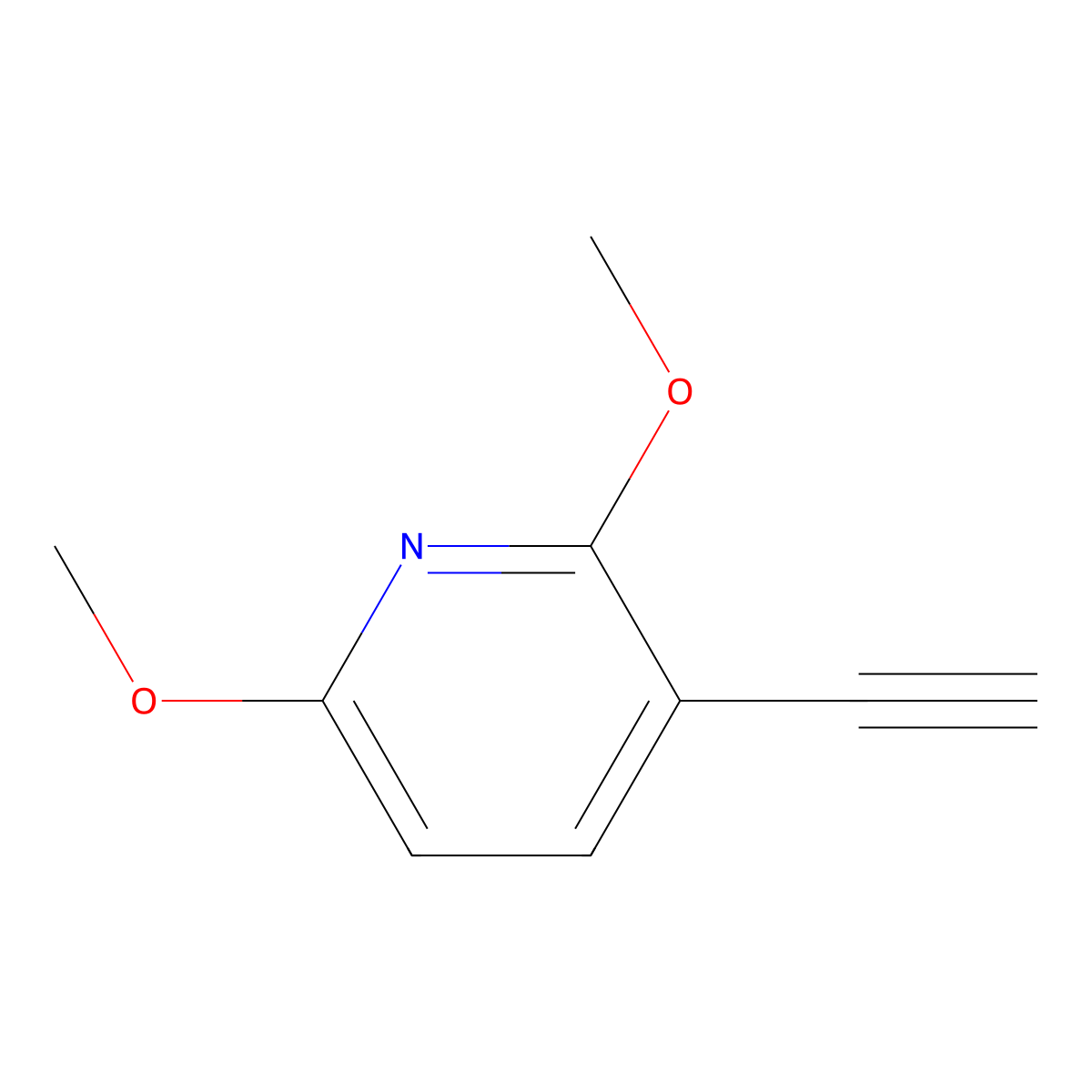 3-Ethynyl-2,6-dimethoxypyridine molecular structure, CAS 1823908-50-4