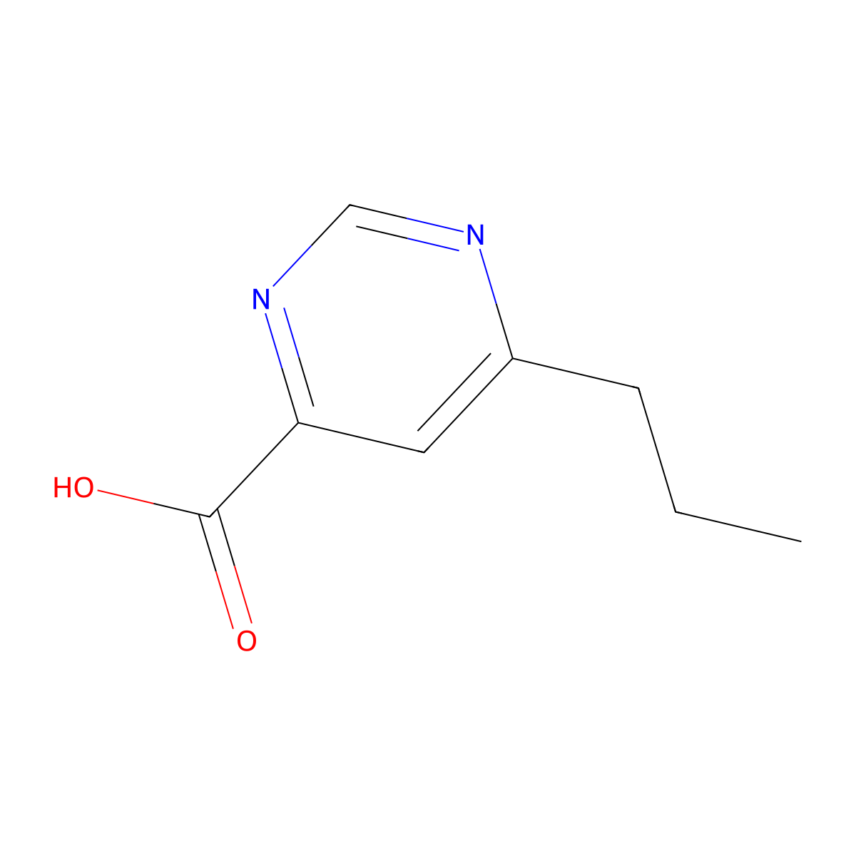 6-Propylpyrimidine-4-carboxylic acid molecular structure, CAS 1823909-00-7