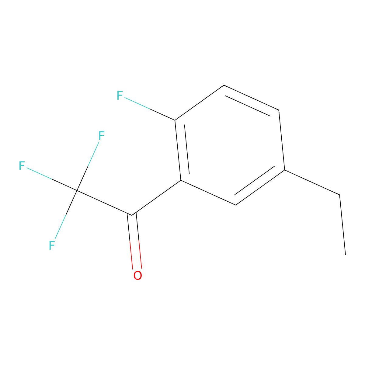 1-(5-Ethyl-2-fluorophenyl)-2,2,2-trifluoroethanone molecular structure, CAS 1823911-97-2