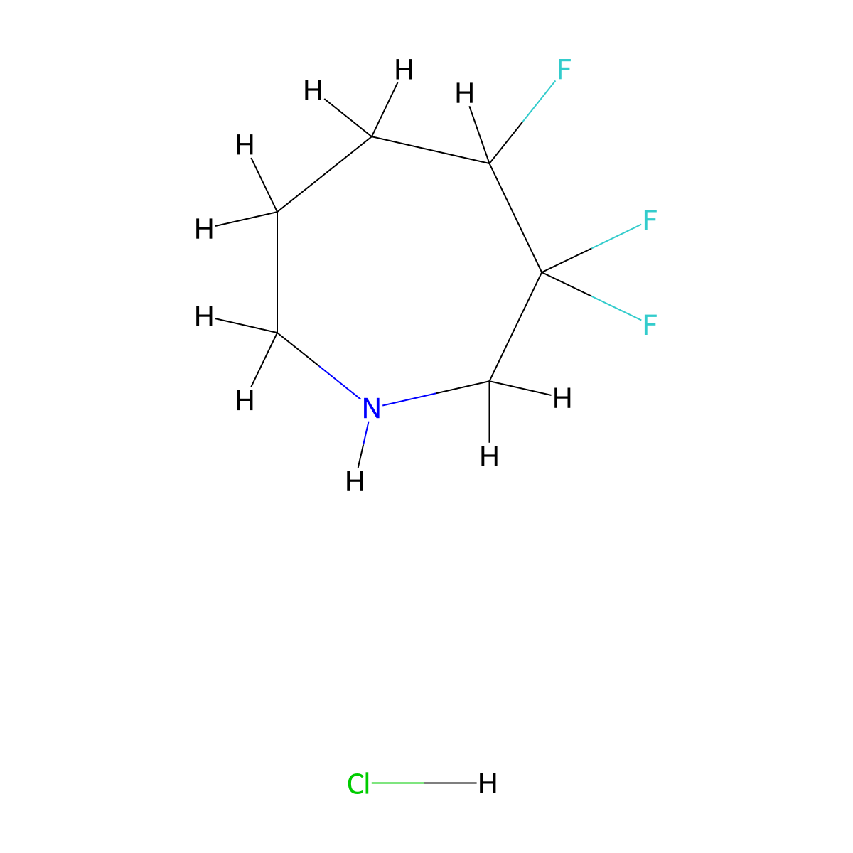 3,3,4-Trifluoroazepane hydrochloride molecular structure, CAS 1823912-07-7