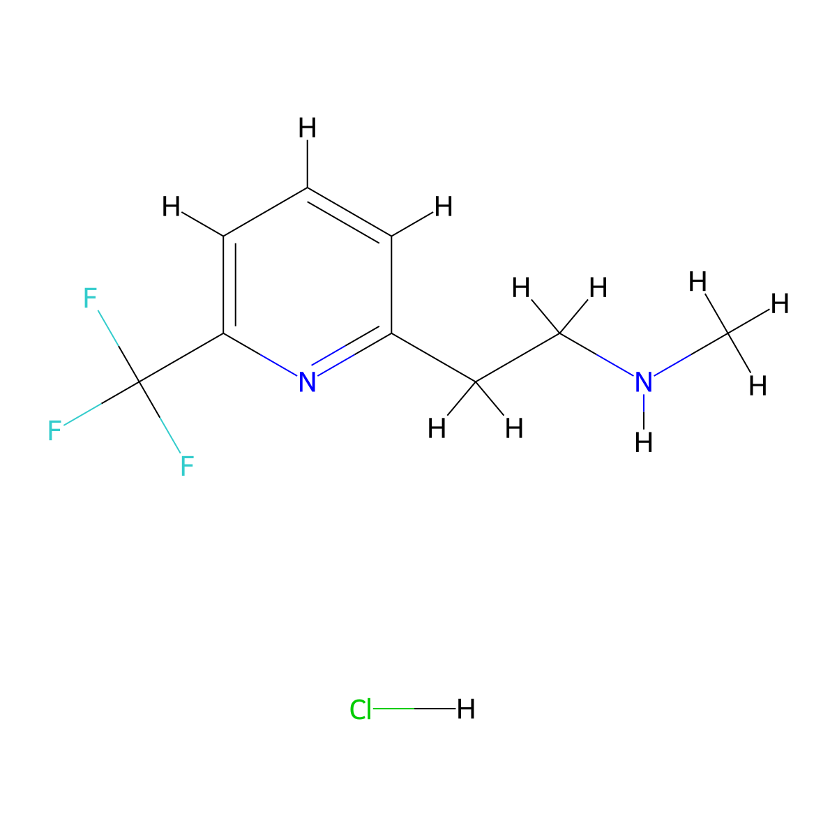 N-Methyl-2-(6-(Trifluoromethyl)Pyridin-2-Yl)Ethanamine Hydrochloride molecular structure, CAS 1823912-15-7