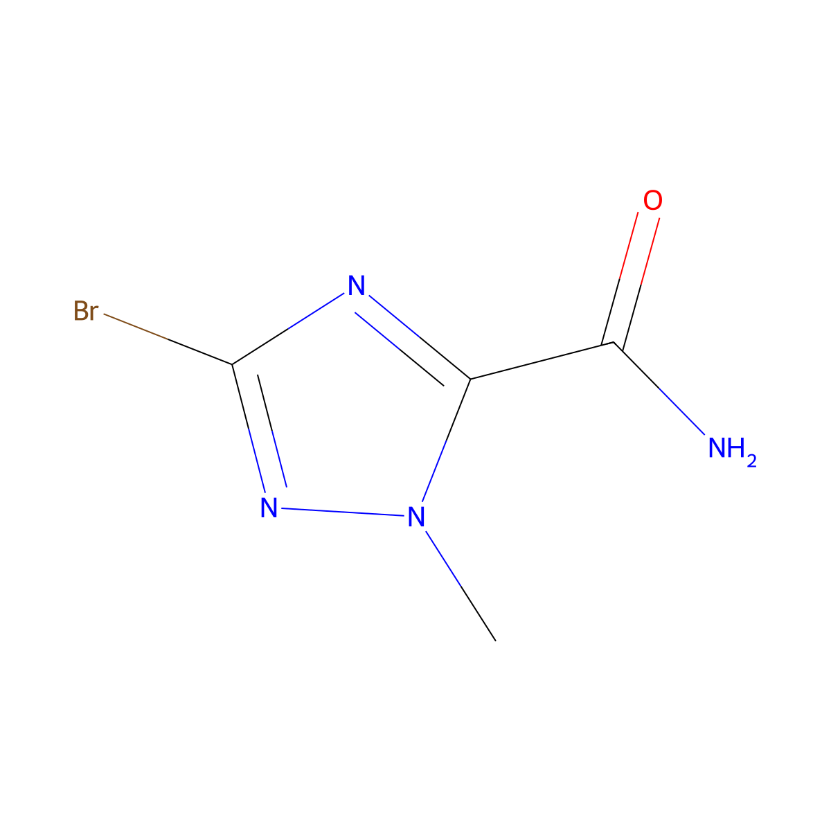 3-Bromo-1-methyl-1H-1,2,4-triazole-5-carboxamide molecular structure, CAS 1823912-25-9