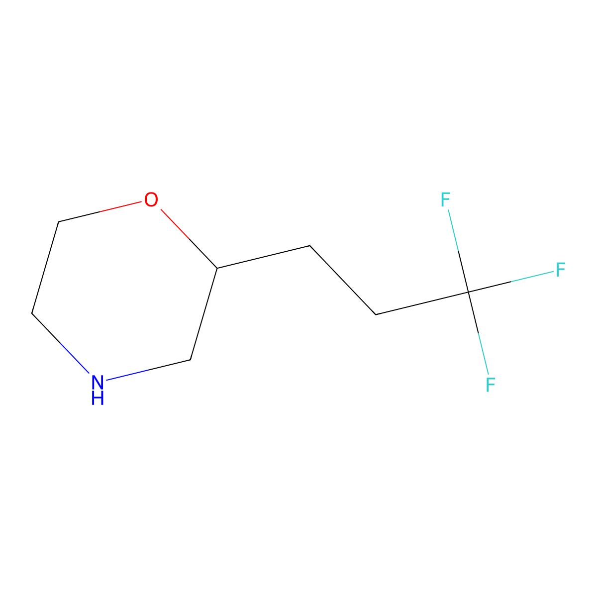 2-(3,3,3-Trifluoropropyl)morpholine molecular structure, CAS 1823913-01-4
