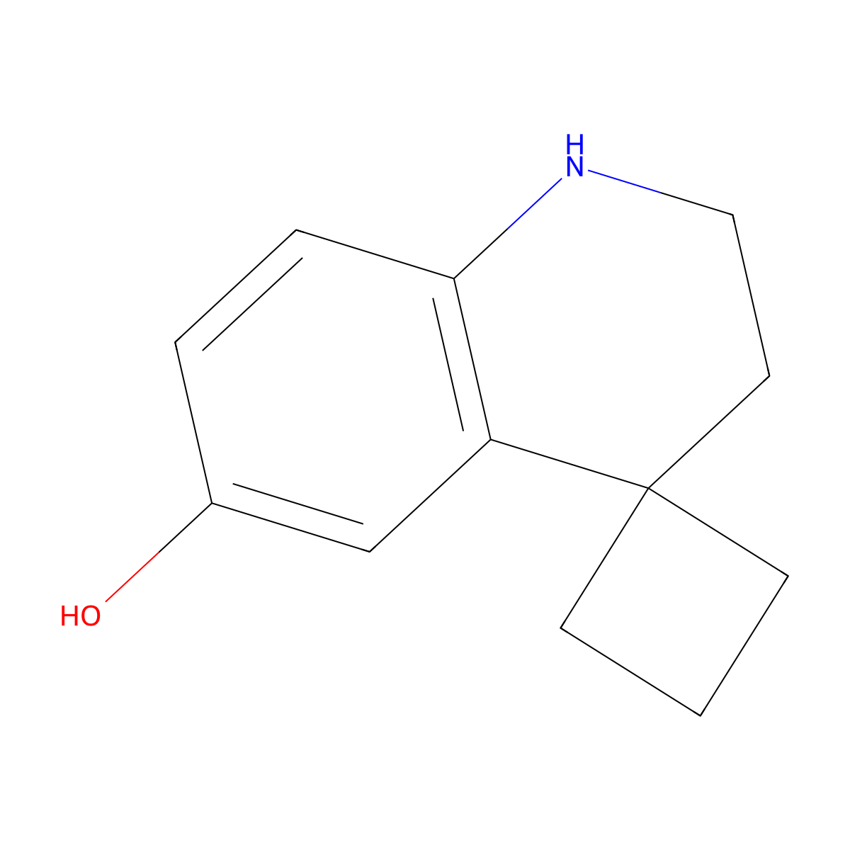 2',3'-dihydro-1'H-spiro[cyclobutane-1,4'-quinolin]-6'-ol molecular structure, CAS 1823913-23-0