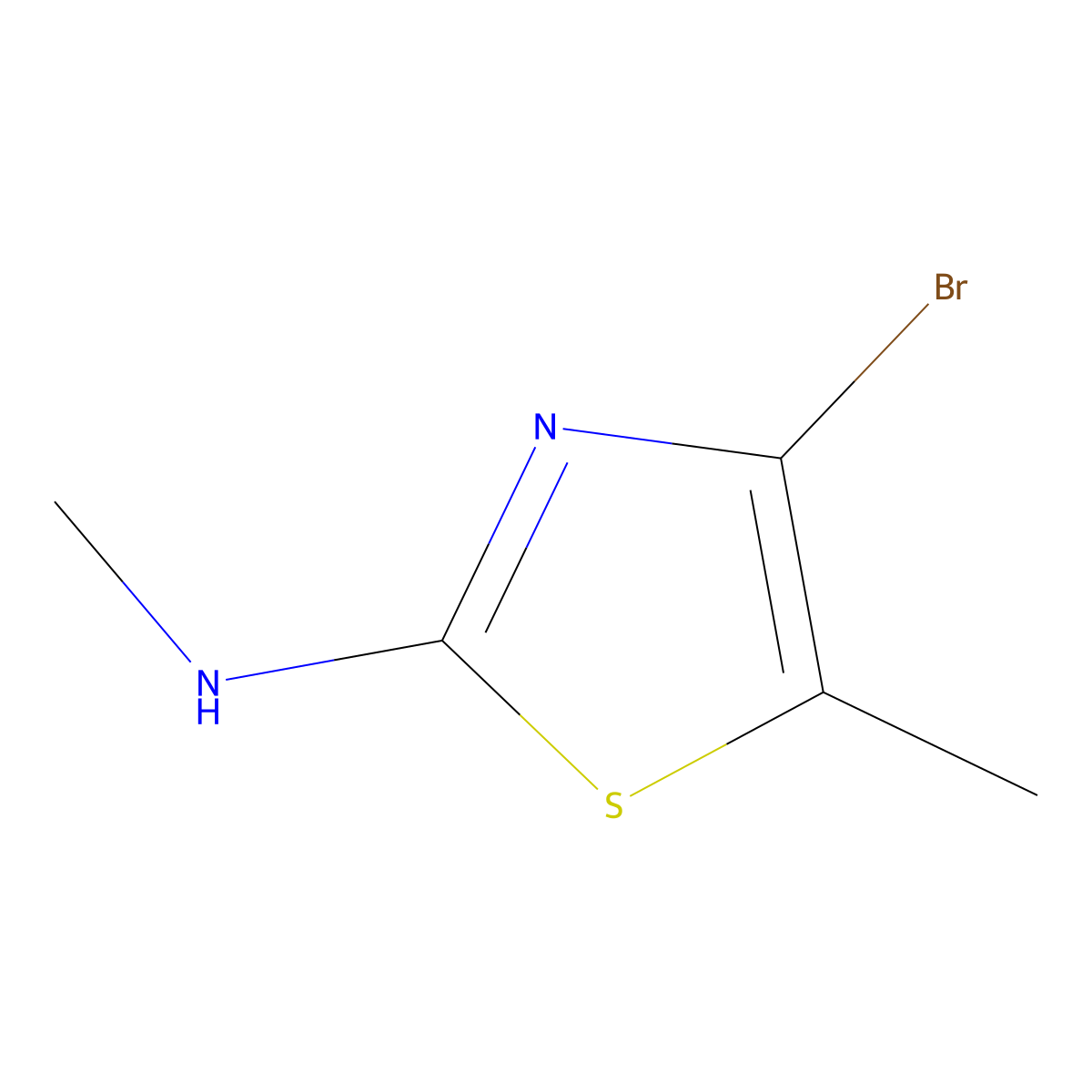 4-Bromo-N,5-dimethylthiazol-2-amine molecular structure, CAS 1823913-47-8