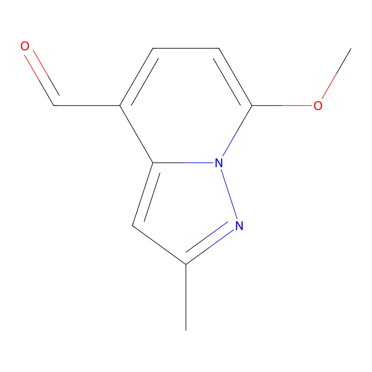 7-Methoxy-2-methylpyrazolo[1,5-A]pyridine-4-carbaldehyde molecular structure, CAS 1823913-56-9