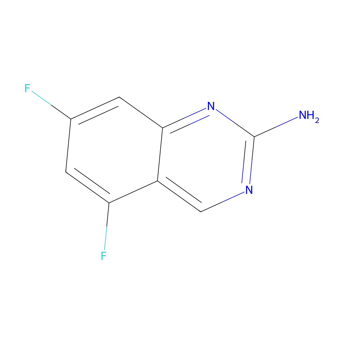 5,7-Difluoroquinazolin-2-amine molecular structure, CAS 1823913-89-8