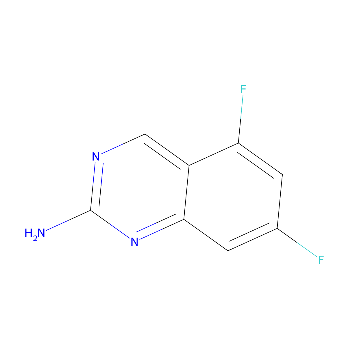 5,7-Difluoroquinazolin-2-amine molecular structure, CAS 1823913-89-8